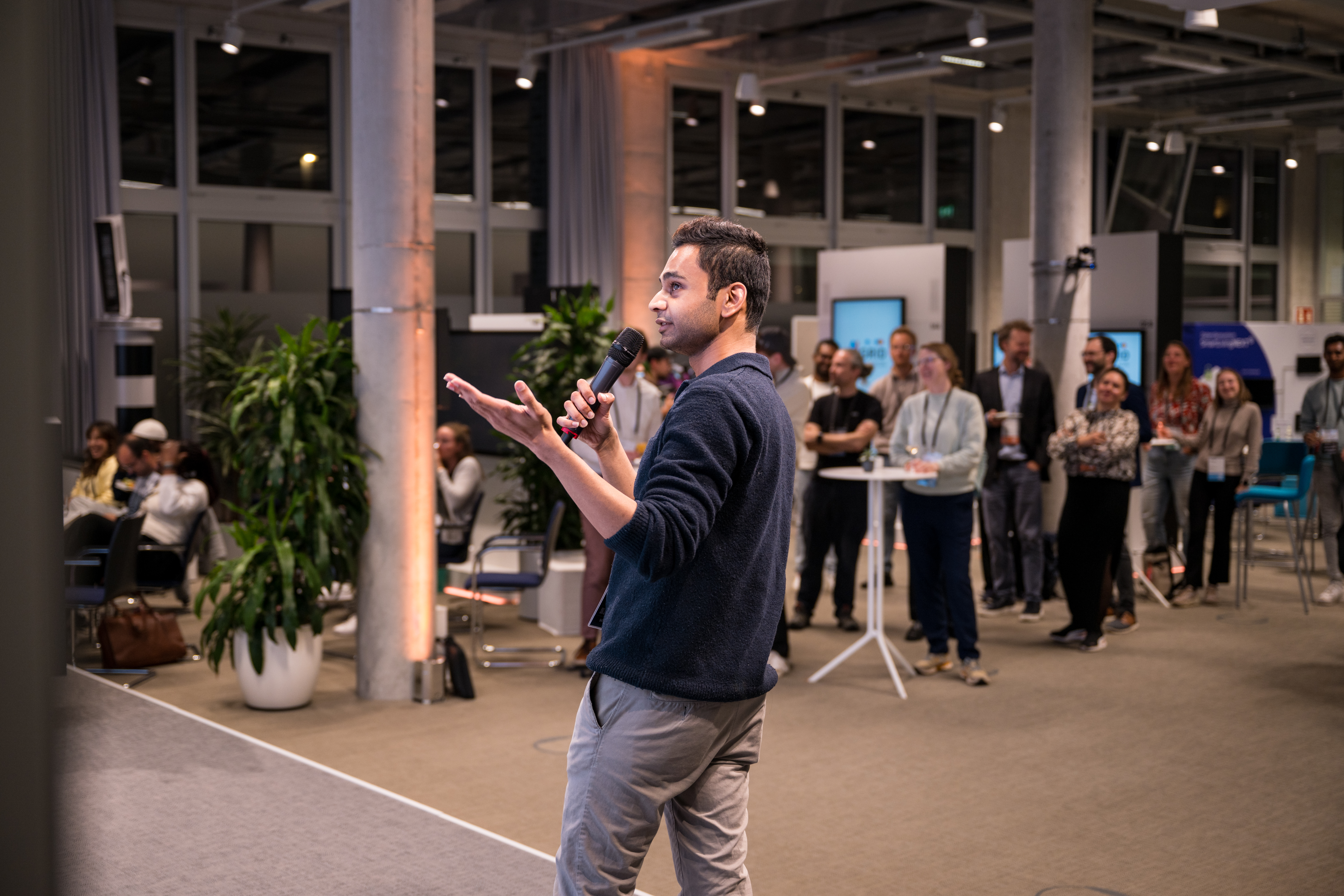 Me during the PowerPoint Karaoke and networking evening at AI Grid Summit 2026