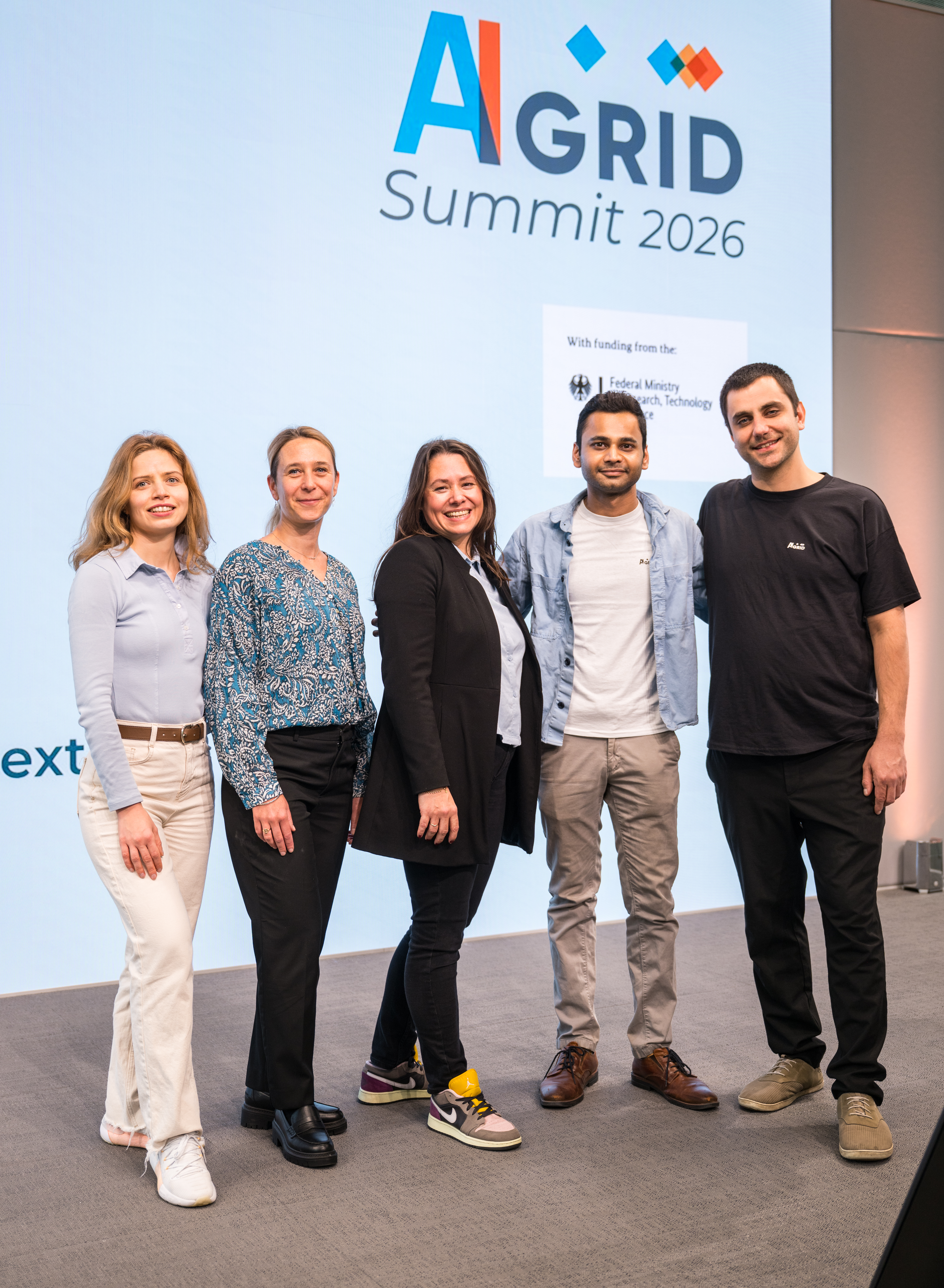 With the AI Grid team: Laure Poirson, Varenia-Louisa Weiland, Sven Trendow, and Alina Zaslavska at the AI Grid Summit 2026.