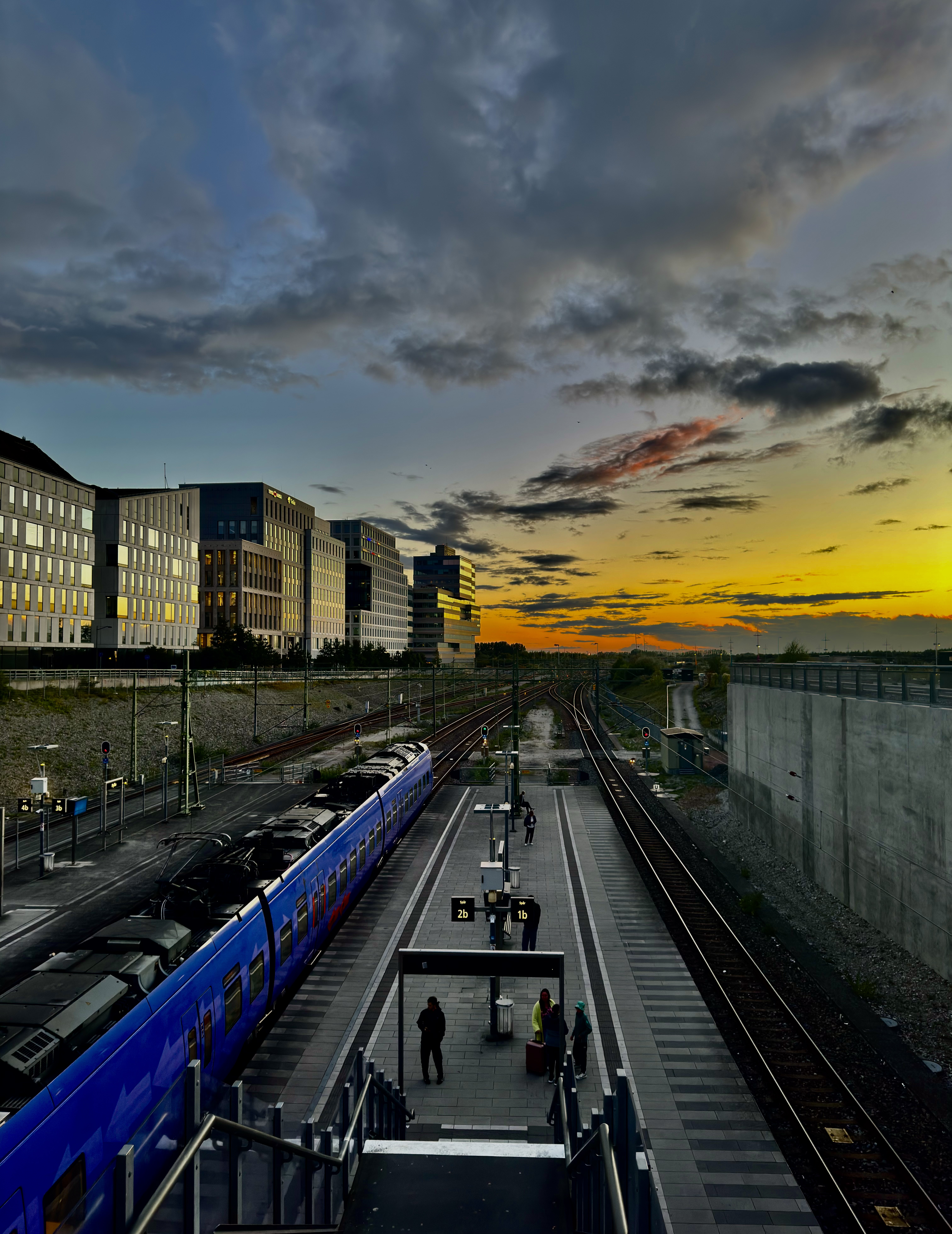 Railway tracks at sunset in Malmö during ECCV 2026